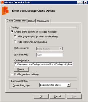 3 Configuring the Extended Message Cache To configure the Extended Message Cache, complete the following 2.