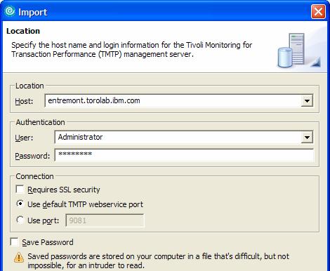 or fails, TMTP alerts operators Developers can import production diagnostic data, directly into RSA IBM Problem Resolution Toolkit for Rational