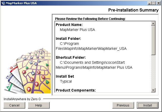 Developer Installation Guide Pre-Installation Summary Chapter 2: Installer Reference Please review your installation settings in the Pre-Installation Summary dialog.