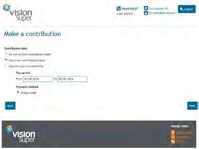 Manual contribution grid For small employers there is the option to use a manual contribution grid instead of uploading a preformatted file.