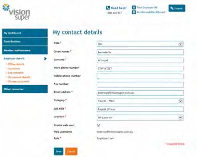 Maintain your contact details You can maintain your personal contact details via the key contacts pages or via the my contact details page.