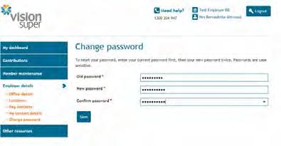 Enter your old/current password and then enter your new password and confirm it.