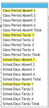 If you don t want to see the entire class lists, there are filter options available. You can enter the # of occurrences in a specified column.