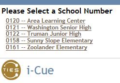 If your login is successful and you teach in more than one school, you will be asked to select your school.