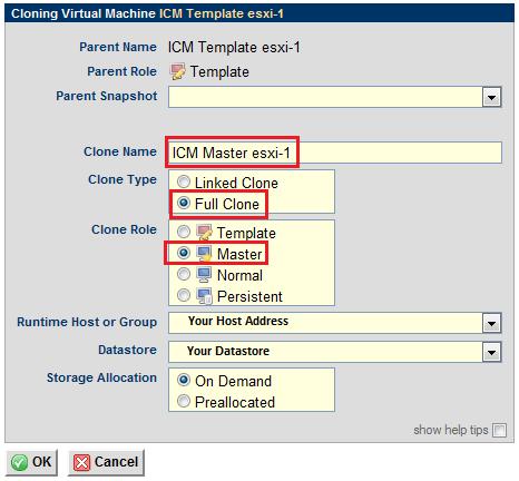 4.8 Create Master ICM Virtual Machines for Pod Configuration This section will assist you in creating master ICM virtual machines. These VMs will be used in section 5 for software configuration. 1.