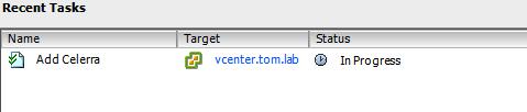 vcenter Will Add the Celerra Watch for Errors If you have configured the DHSM user