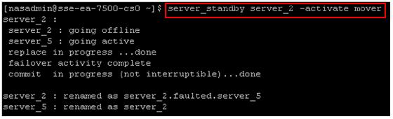 Deployed the database datafiles on two file systems across two data movers: server_2 and server_3. 9. Ran the Swingbench workload against the first node with 100