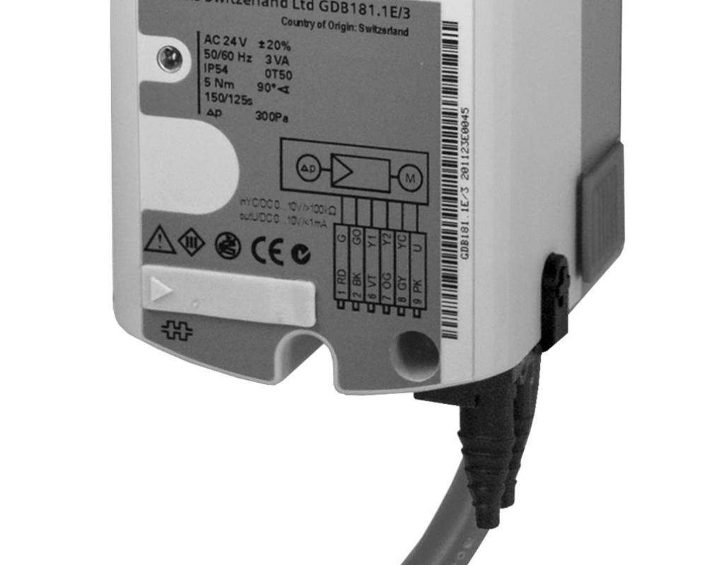 AC 24 V Nominal torque 5 or 10 Nm, angular rotation of air damper mechanically adjustable between 0 and 90 Optional configuration as a VAV compact controller or as a combined actuator / differential