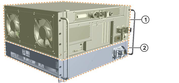 Fig. 3-2: Overview of KR C4 compact 1 Control unit (control box) 2 Power unit (drive box) 3.
