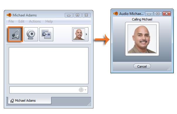 Starting a New Audio Call Before you can start a new Audio Call with someone, the user must first be in either your Contacts tab or your Classmates tab.