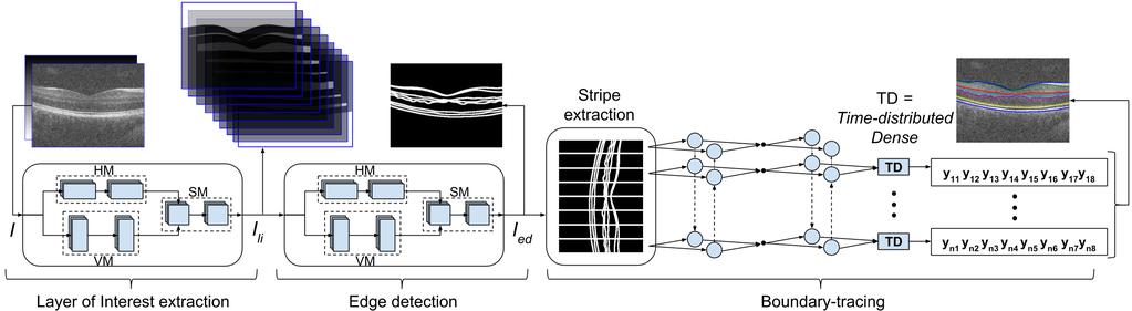 Figure 1. Deep learning architecture for layer segmentation. Table 1.