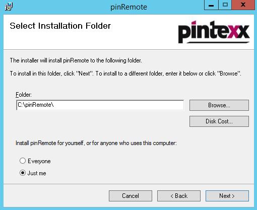 pinremote setup copies all of the