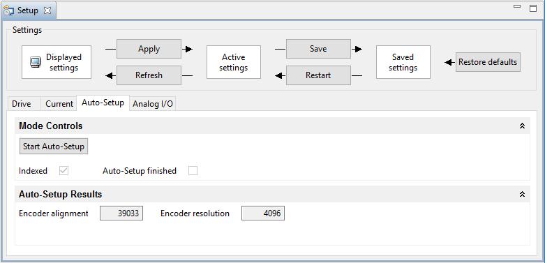 5 Setup Applying changes means sending the new settings to the controller, making them the active settings.