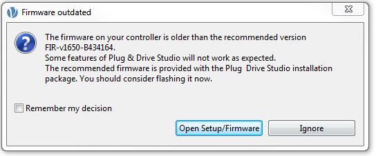 Currently, your data (NanoJ source code, oscilloscope configurations) will not be available in the new installation, this feature will be available in a future version of Plug & Drive Studio.