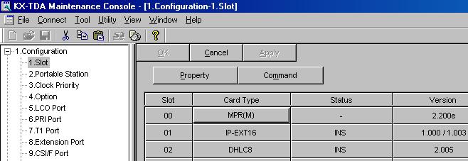 Start the KX-TDA Maintenance Console from the Start menu. 2. a. Type the Installer Level Programmer Code (INSTALLER). b. Click OK. 3. a. Click Connect RS-232C or USB.