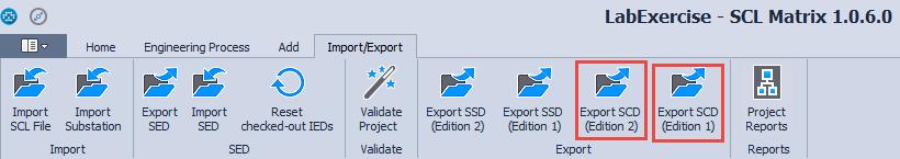 12.3. Export SCD A user can export the SCD file in edition 2 or edition 1.