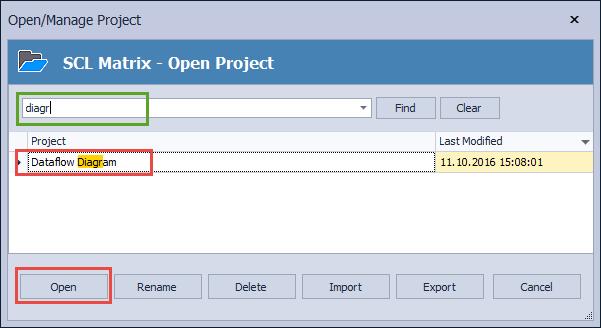 3.3. Open Project 1. Click on Open/Manage Project on the the Start Page (or on Open/Manage on the Home tab of the Ribbon). 2.