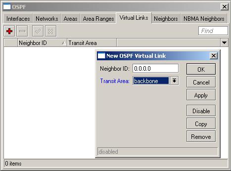 Virtual Links Used to connect remote areas to the backbone area through a non-backbone area OSPF AS area-id=0.