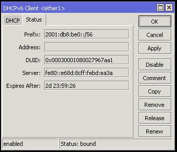 DHCPv6 PD Client