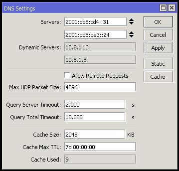 IP DNS IPv6 DNS servers Dynamically