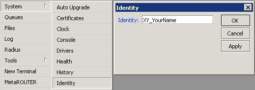 Router Identity Option to
