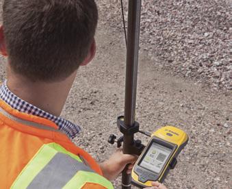 HANDHELD SYSTEMS: HIGH-ACCURACY SURVEY + HANDHELD POINT MEASUREMENT Trimble GNSS hheld systems offer high-accuracy roving on the pole plus the convenience of hheld data collection with an RTK