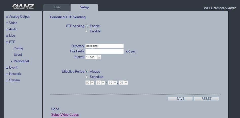 Event FTP Sending It enables FTP transmission triggered by event. Directory : This folder will be created into external FTP server automatically.