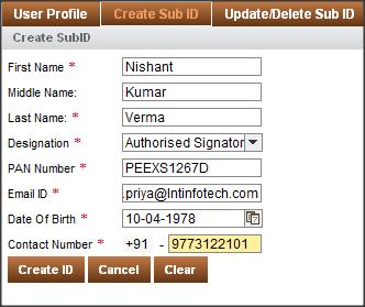 Creation of Sub IDs Creation of Sub IDs As an Insurance Broker, you can create 3 sub login IDs on the BAP Portal, using your Master or Organization ID.