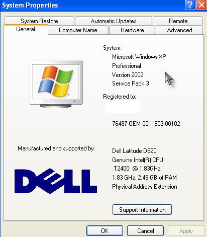 The type of computer and speed of your computer s CPU is displayed on the System Properties screen. See screen shot below.