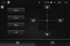 Car Settings- Equalizer Settings Click the button to enter the sound field to adjust the sound field mode page.