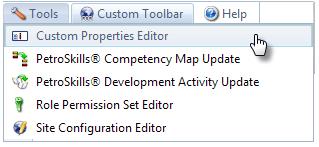 CAT for the System Owner Topic 2: Custom Properties Editor The Custom Properties Editor allows either additional information to those who can view an object s properties or additional options for