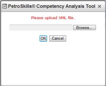 Figure 18 Select a Competency Map XML file (Figure 19). Click the Open button, and then click the OK button.