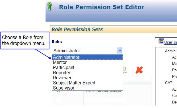 Figure 25 Tip: If the default permissions set for a role needs to be changed; it is recommended that it first be duplicated.