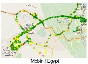Fig. 2. Mobinil Egypt Quality of Performance over Giza Fig. 3.