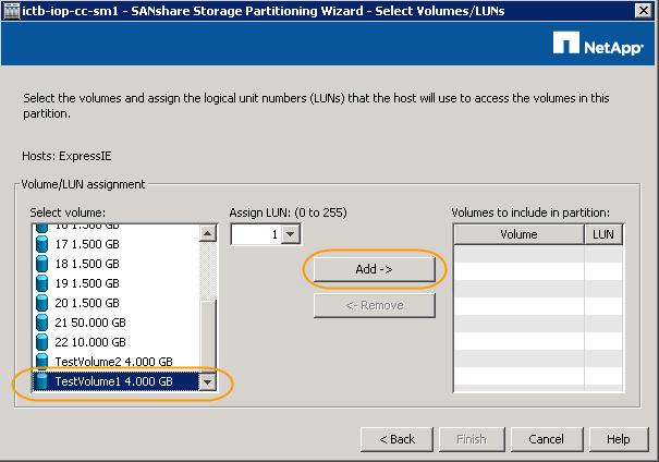 30 Mapping a volume to a host Using SANtricity Storage Manager to create storage partitions, you assign a logical unit number (LUN) to a volume and map the LUN to the host. Steps 1.