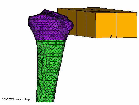 76 target surface and impact bar as the contact surface. Stepped load is used and the number of sub steps is set to 52. The FEA were solved using a PCS.
