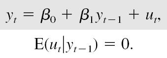 Serial correlation in the presence of lagged dependent variables Suppose we have and assume that for stability The expression