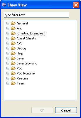 Charting Examples is added into the view folder list.