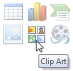 Microsoft PowerPoint Lesson 10 Microsoft provides a number of Clip Art graphics. All these are available online from the Office.