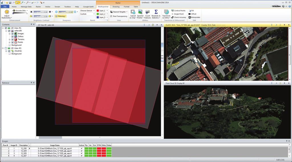 Access photogrammetry functionality directly in the ERDAS IMAGINE ribbon.
