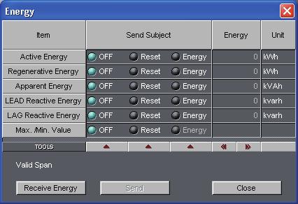 2, Setting the Communication Mode for Connecting to the Power and Energy Meter. 1. From the Communication menu, choose Integral Energy. You can also click the Integral Energy icon on the toolbar.