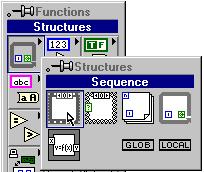 Sequence Structures In the Structures subpalette of