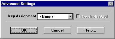 You can assign a keypad to a button from the Advanced dialog box The Advanced dialog box is accessible from in the any of the settings dialog boxes, such as the Push Button Settings dialog box.