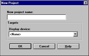 Starting a Project and Specifying Options Naming a Project When you create a new project, you must give the project a name and select a target display device.