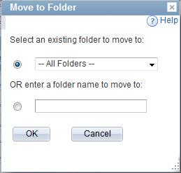 Moving a Query to an Organization Folder Folders enable you to organize queries under a common heading. To move a query to an organization folder: 1.