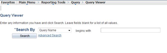 Working With Existing Queries In Query Viewer and Query Manager, the user can run a query to different interfaces, schedule a query for future use, and save that query to favorites for faster