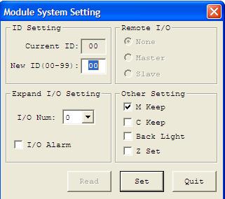 This system menu in the ismart has now been changed to French Module System Set In this option the user can set the