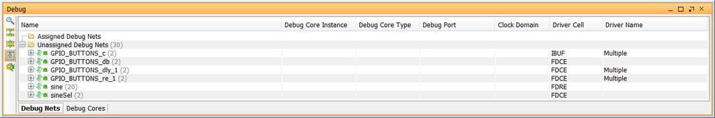You should be able to see all the nets that are marked for debug as shown in Figure 34.