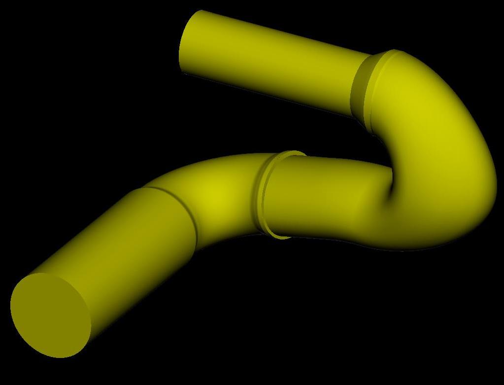 2. TURBO INLET FLUID DYNAMICS CASE The Geometry and Computational Model The study is performed on an inlet pipe of a turbo unit.