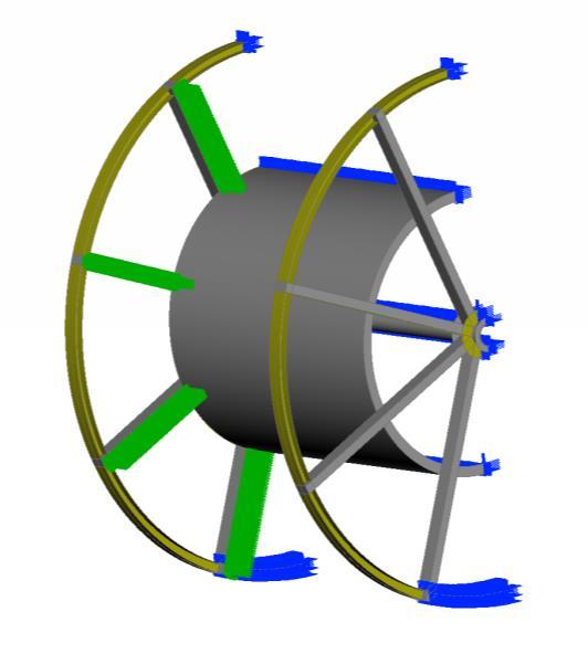 3. CABELDRUM SOLID MECHANICS CASE The Geometry and Computational Model For this case, a cable drum concept for transport operations within the oil and gas industry is analyzed.
